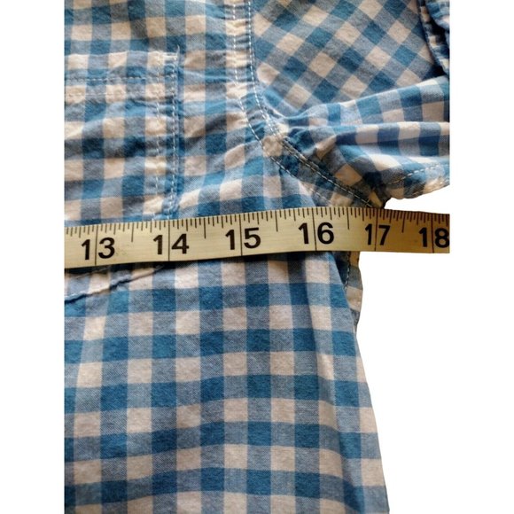 Cat Jack Shirt Boys Large Button Down Pocket Long Sleeve School Checkered - Picture 4 of 14